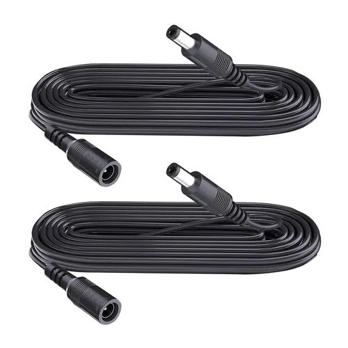 Vista 9 de Cable de extensión de alimentación CC de 3.3 pies de 3.3 ft, 0.217 in x 0.083 in, para cámara de CCTV, cámara IP WiFi, DVR, tira LED, adaptador