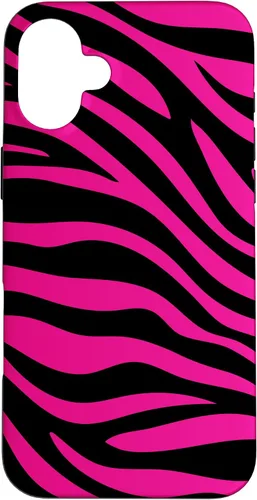 Vista 23 de Zebra Animal Print Pattern Black and Pink Cute Phone Case for iPhone 17
