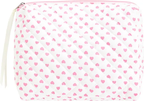 Vista 69 de Quilted Makeup Bag for Women, Travel Cosmetic&Toiletry Bag,Blue Flower