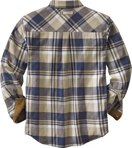 Vista 2 de Legendary Whitetails Men's Buck Camp Flannel, Long Sleeve Plaid Button Down Casual Shirt, Corduroy Cuffs