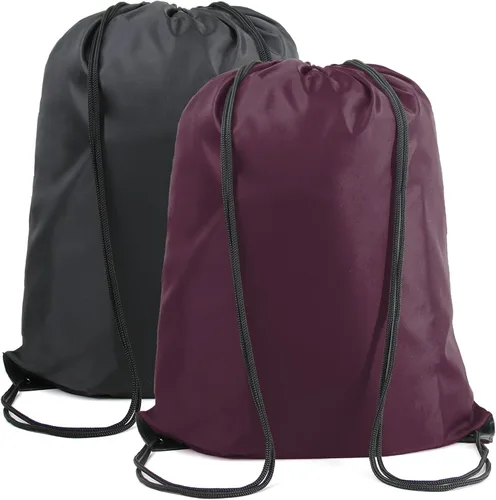 Vista 13 de BeeGreen Mochila negra con cordón, paquete de 2 unidades, extra grande, 22.4 pulgadas de largo x 17.5 pulgadas de ancho, bolsas de cuerda deportivas