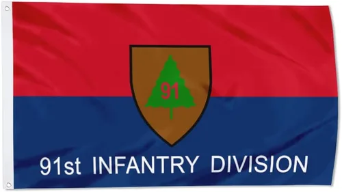 Vista 13 de Fyon Bandera militar de la 34ª división de infantería del ejército de 3 x 5 pies con 2 ojales de latón
