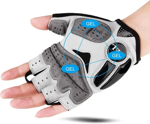 Vista 2 de CXWXC Guantes de ciclismo para hombres y mujeres Guantes de gel transpirable para bicicleta de montaña Guantes de bicicleta antideslizantes