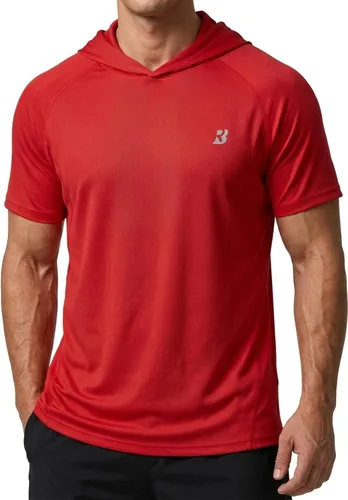 Vista 9 de Roadbox Sudadera con capucha de manga corta para hombre, ligera, de secado rápido, con protección solar Quick Dry, Breathable, Moisture Wicking, Sun
