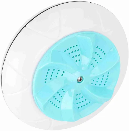 Vista 5 de Mini lavadora portátil Turbo para viajes de lavandería doméstica (verde)