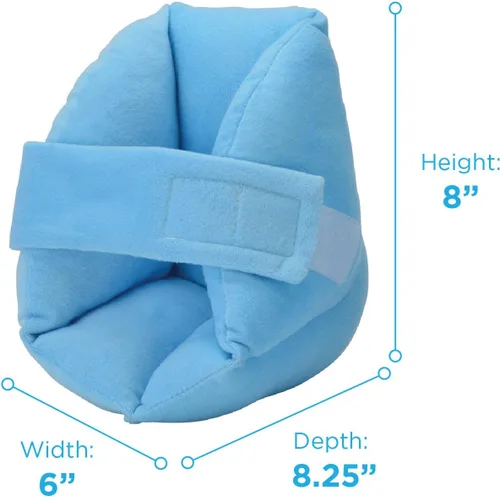 Vista 6 de Nova Protector médico del talón con cubierta de terciopelo azul