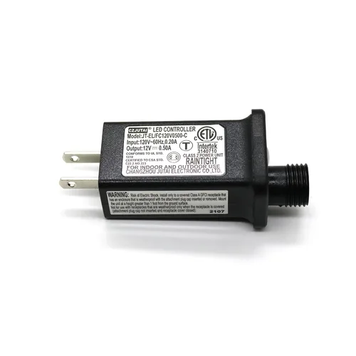 Vista 8 de Transformador LED de 8 modos de luz LED de 12 V, fuente de alimentación de clase 2, transformador de bajo voltaje, adaptador de enchufe de EE. UU.