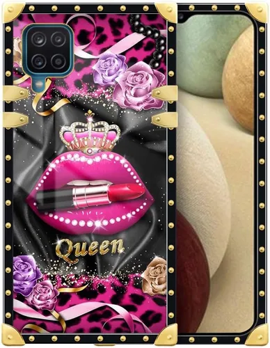 Vista 22 de Funda compatible con Samsung Galaxy A03S 4G, TPU suave de lujo y parte trasera de policarbonato duro para niñas y mujeres, funda protectora a prueba