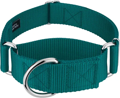 Vista 23 de Country Brook Design - Collar ancho para perro, ajustable para razas grandes - Collar de perro de nailon sólido Martingala