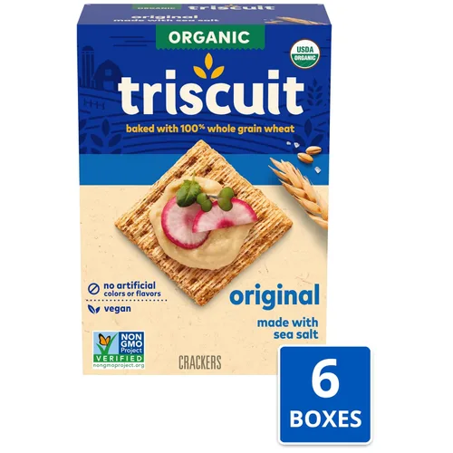 Vista 4 de Triscuit Galletas originales orgánicas) sin OMG, 7 onzas (paquete de 6)