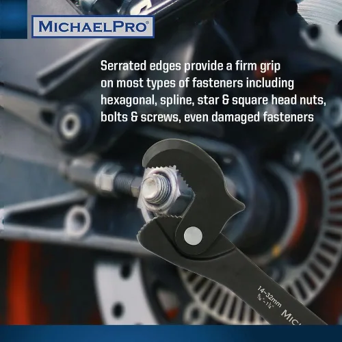 Vista 4 de MichaelPro - Llave de ajuste automático de doble acción, llave rápida autoajustable, llave de resorte de varios tamaños, llave rápida automática