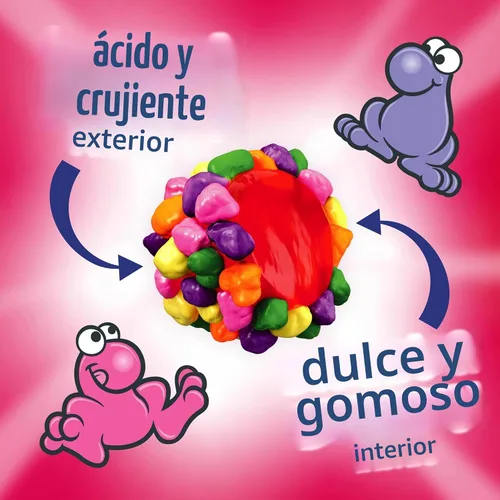 Vista 4 de NERDS Gummy Clusters Candy, arcoíris, crujiente y gomoso, 3 onzas (paquete de 12)