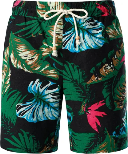 Vista 5 de LucMatton Conjunto de 2 piezas de verano para hombre, casual, algodón, lino, estampado, trajes de vacaciones con bolsillos