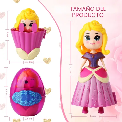 Vista 2 de xutengy Paquete de 4 rellenos esenciales para cesta de Pascua, huevos de princesa, juguetes de deformación prellenados para niños y niñas