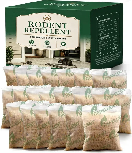 Vista 11 de Bolsas repelentes para roedores, repelente de ratones para interiores