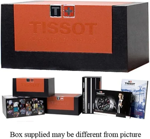 Vista 3 de Tissot Bridgeport SwissReloj automático acero inoxidable y piel Casual de los hombres color negro Modelo t0974271605300