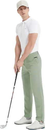 Vista 6 de Lesmart Pantalones de golf para hombre, elásticos, ajustados, ligeros, transpirables, de ajuste seco, con bolsillos