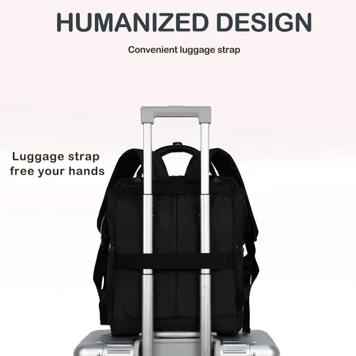 Vista 6 de KROSER Mochila para laptop de 17 pulgadas, elegante mochila de trabajo