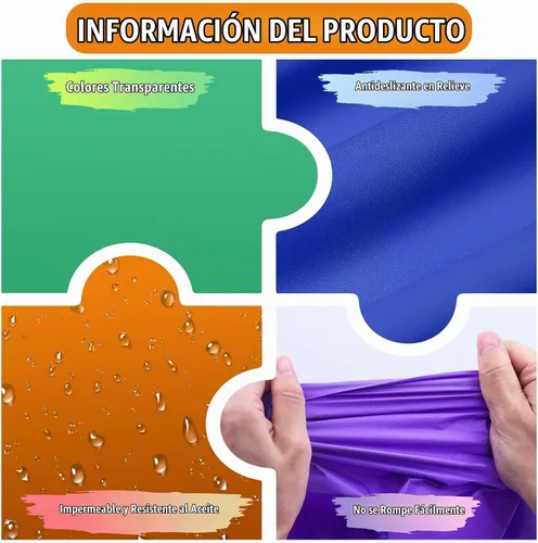 Vista 2 de Plastic Table Cloth Disposable 6Pcs Tablecloths Colorful Rectangle Table Covers for Birthday Wedding Graduation Party Decorations (54x72 Inch)