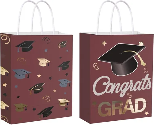 Vista 9 de 12 bolsas de regalo para graduados, regalos de fiesta de graduación, bolsas de envoltura para decoración de suministros de fiesta temática