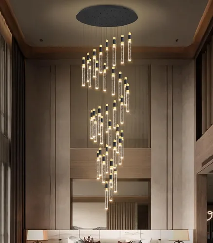 Vista 18 de Iluminación colgante moderna de 3 luces LED de cristal para isla de cocina, luz colgante regulable con control remoto 3000K-6000K para comedor sobre
