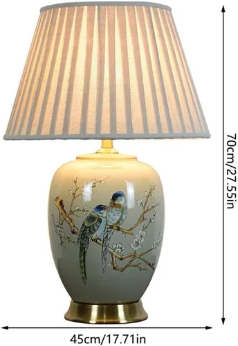Vista 2 de Lamp for Desk Ceramic Retro Table Lamp Living Room Study Bedroom Bedside Table Decorative Lamp Creative Hotel Table Lamp Desk Lamps for Home