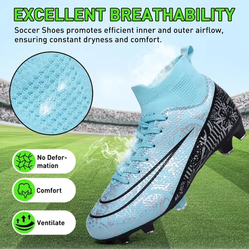 Vista 5 de Tacos de fútbol para hombre y mujer, zapatos de fútbol para interiores y exteriores