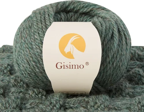 Vista 62 de 100% lana de merino para tejer, 3 capas de lana lujosa y suave para tejer a mano y ganchillo (ámbar, 1 bola)