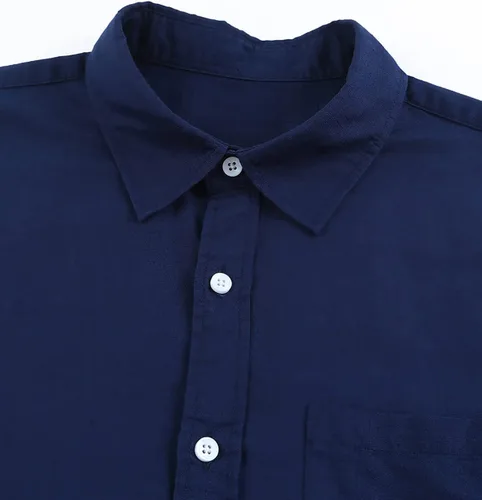 Vista 7 de JMIERR Camisa de vestir de manga larga con botones y lino de algodón para hombre