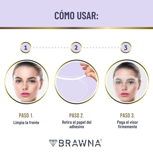 Vista 5 de BRAWNA Paquete de 25 viseras protectoras de ducha con bolsa de organza rosa para extensiones de pestañas, microblading, laminación de cejas, cirugía