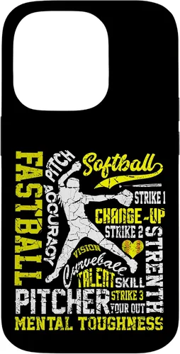 Vista 17 de Distressed Look Softball Pitcher Best Traits for Teen Girls Case for iPhone 17
