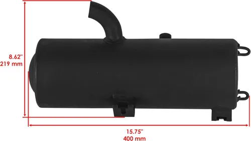 Vista 2 de Caltric Silenciador y kit negro compatible con Polaris Sportsman 570 EFI 2014 2015 2016 2017