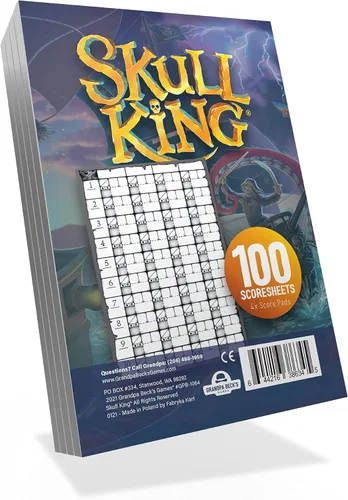Vista 3 de Grandpa Beck's Games Paquete de Skull King, juego de Skull King y juego de blocs de puntuación