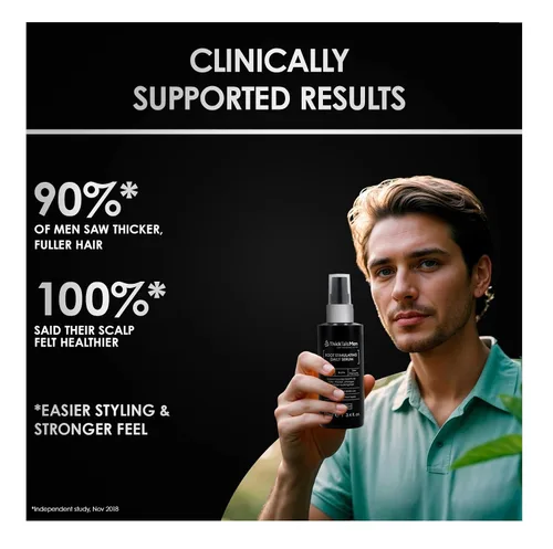 Vista 6 de ThickTails Suero de crecimiento del cabello para hombres para adelgazar el cabello Suero sin enjuague para raíces y cuero cabelludo con cafeína