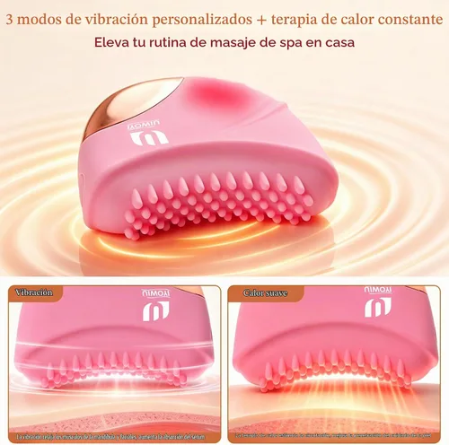 Vista 3 de Electric Heated Lymphatic Brush with Thick Raised Silicone Bristles