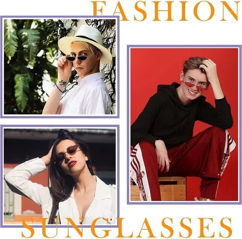 Vista 4 de FEISEDY Gafas de sol de diseñador de moda Retro pequeños pétalos forma arco templo diseño B2298