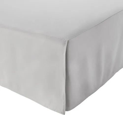 Vista 28 de Amazon Basics Falda de cama plisada ligera, individual, blanco brillante, sólido, (paquete de 8)