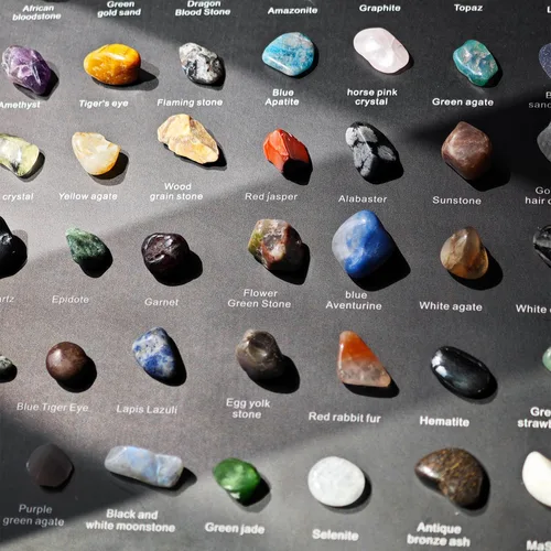 Vista 3 de Colección de 100 piedras preciosas de cristal natural, muestras mixtas de minerales crudos, incluyendo cuarzo, amatista y más para curación