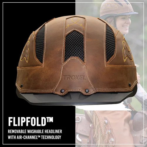 Vista 3 de Troxel Cheyenne Rugged Horse Riding Helmet, Low-Profile, Self-Adjustable Design, Safety Horseback Riding Gear