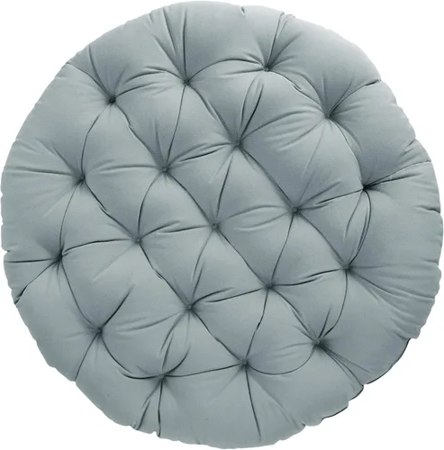 Vista 19 de Sorra Home - Cojín con mechones Papasan - Cojín redondo cómodo para silla Bucket & Moon - Cojín de piso con espuma suave para muebles
