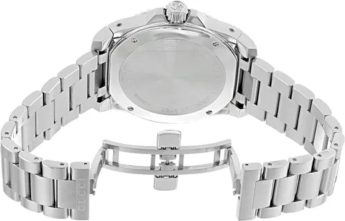 Vista 5 de Gucci Reloj de acero inoxidable de cuarzo suizo de plata para hombre Modelo YA136208