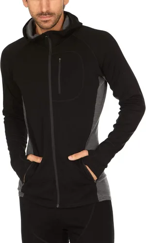 Vista 4 de Minus33 Merino Wool Trailblazer - Sudadera con capucha con cremallera completa para hombre, tela renovable sin picazón