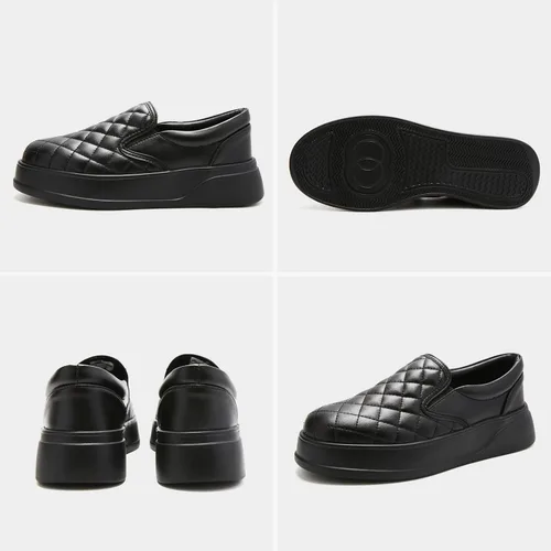 Vista 7 de mznrjoa Mocasines para mujer Penny Comfort plataforma de cuero y zapatos elegantes sin cordones