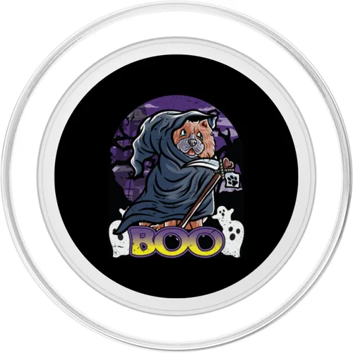 Vista 2 de Chow Chow Happy Halloween Costume Grim Reaper PopSockets MagSafe PopGrip for iPhone