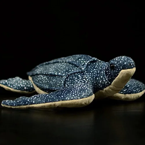 Vista 7 de FRANKIEZHOU Peluche realista de tortuga de cuero sintético de 12 pulgadas, animal de peluche realista de Seaturtle, juguete de peluche suave, regalo
