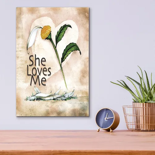 Vista 8 de Epic Art 'She Loves Me' de Ed Wargo, arte de pared de vidrio acrílico, 12 x 16 pulgadas