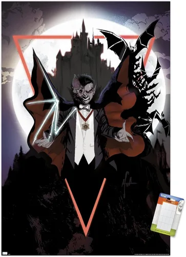 Vista 9 de Trends International Drácula - Póster de pared con ilustración, 22.375 x 34 pulgadas, versión premium sin marco