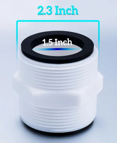 Vista 2 de Adaptador divisor de manguera de piscina para Intex Coleman extensor de manguera de 1,5 pulgadas y anillo de 2 L