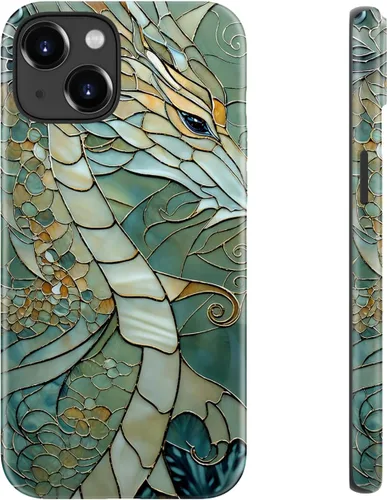 Vista 49 de LUHOURI Funda para iPhone 12 Mini, compatible con carga inalámbrica, doble capa, interior de silicona suave + carcasa exterior dura, bonito diseño