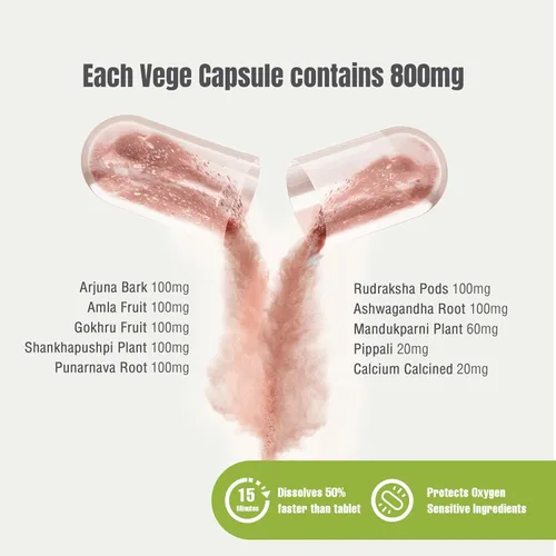 Vista 2 de Herbsforever Suplemento herbario ayurvédico Cardio-B 90 cápsulas vegetales 800 mg cada una
